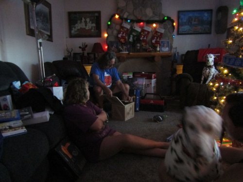 Mom examining gift from Melissa 